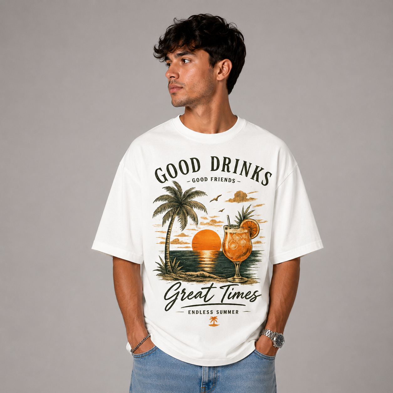 GOOD DRINKS - Oversized Shirt