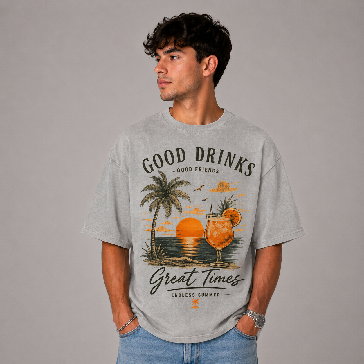 GOOD DRINKS - Oversized Shirt