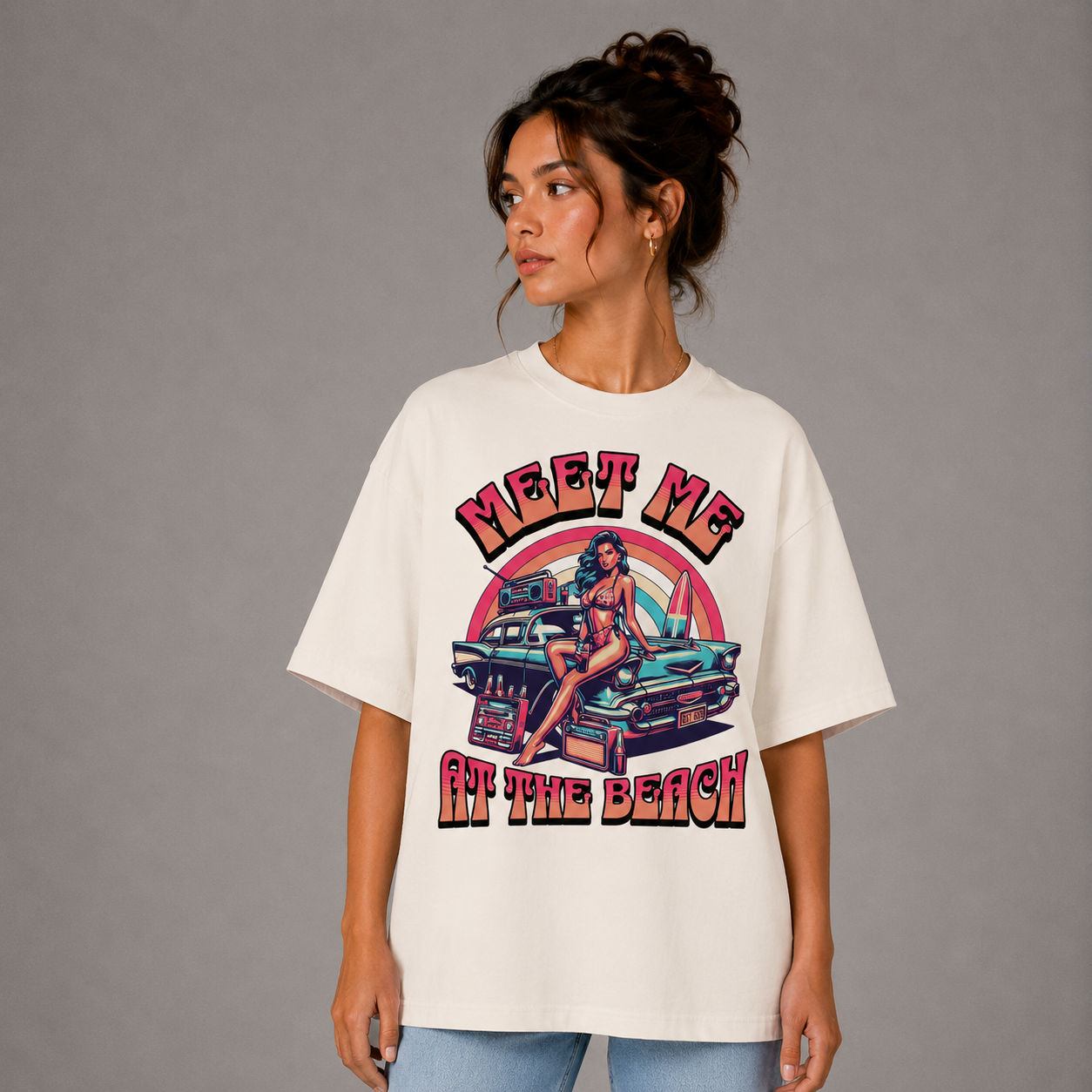 Meet Me at the Beach - Oversized Shirt