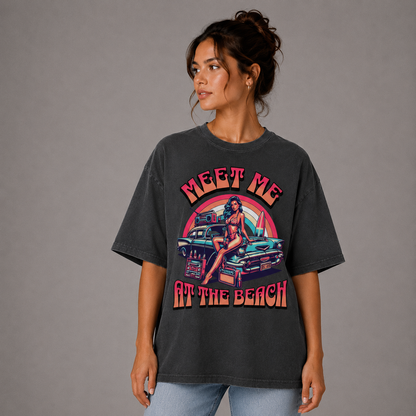 Meet Me at the Beach - Oversized Shirt