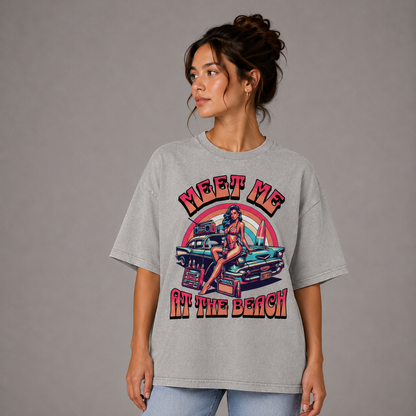 Meet Me at the Beach - Oversized Shirt