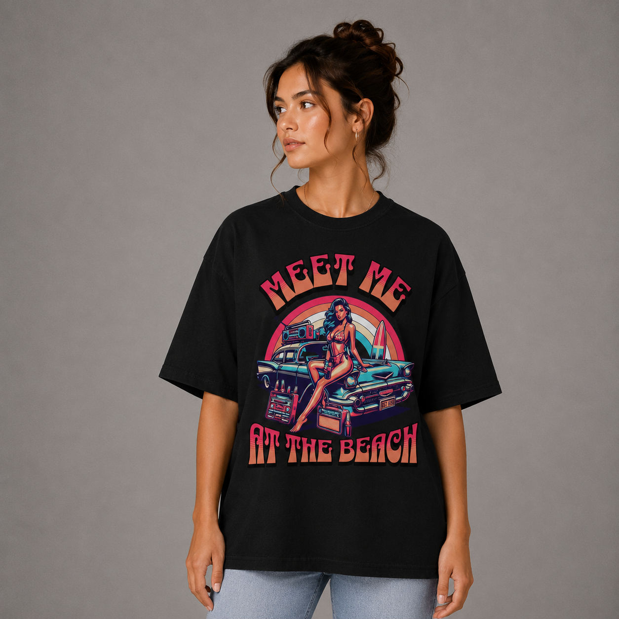 Meet Me at the Beach - Oversized Shirt