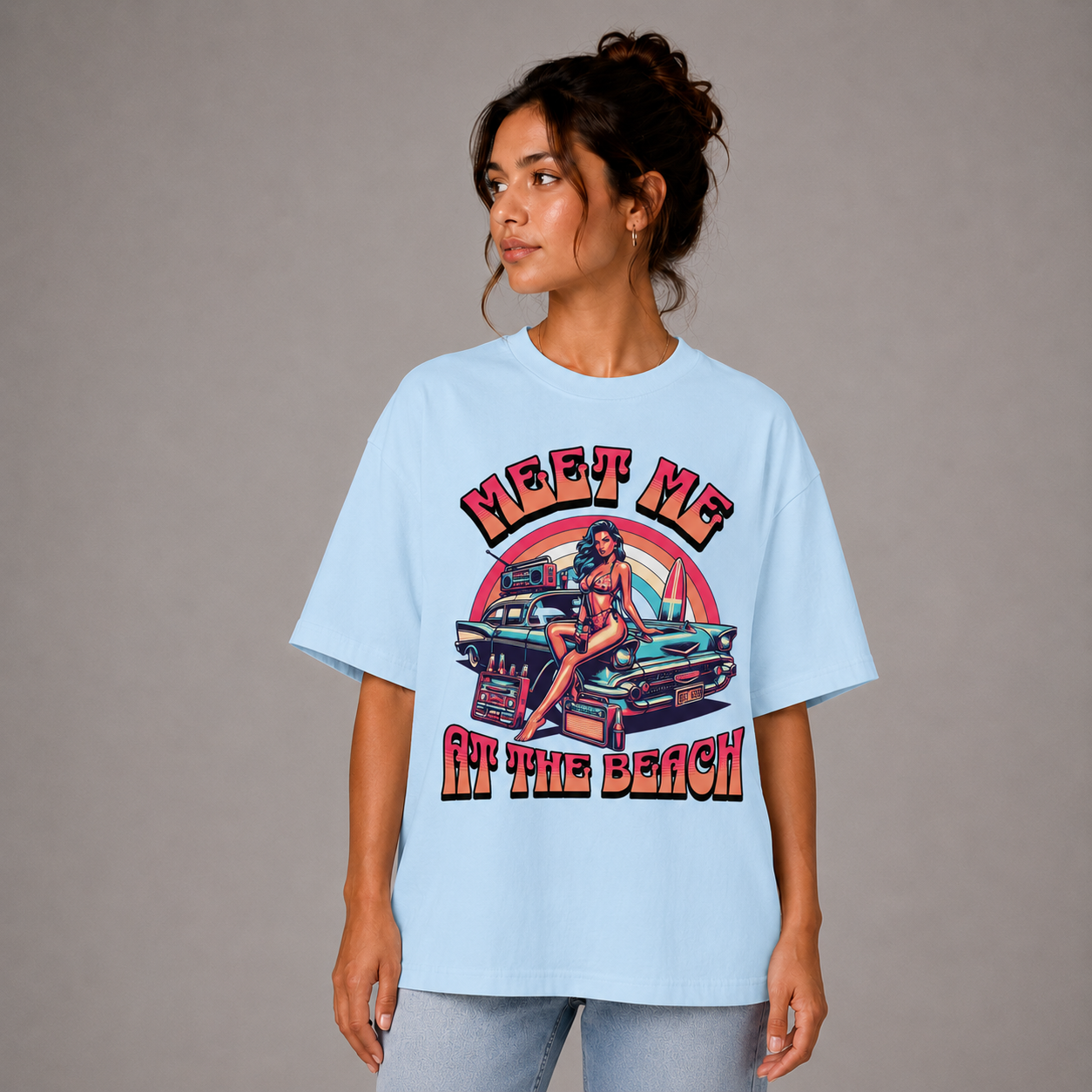 Meet Me at the Beach - Oversized Shirt