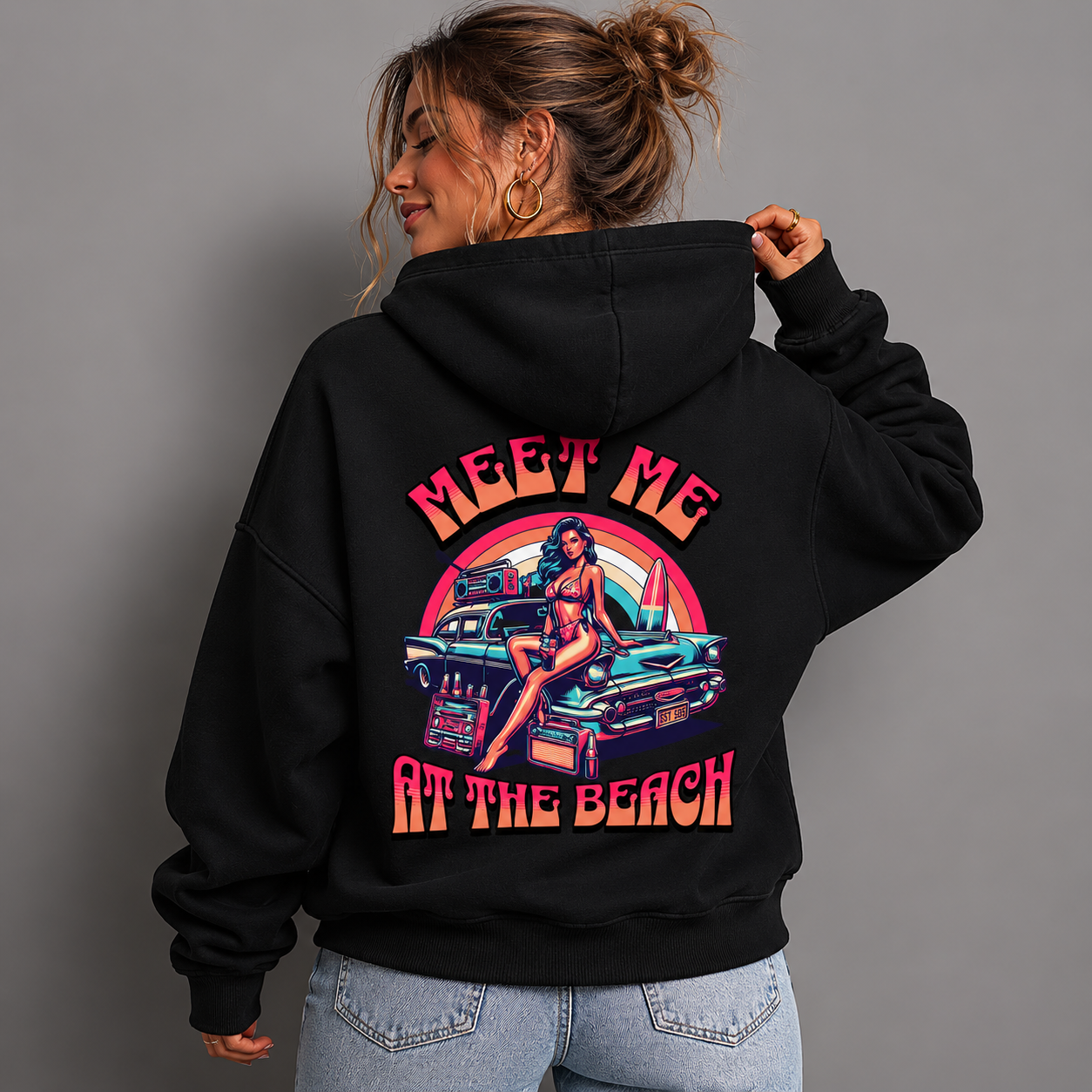 Meet Me At The Beach - Oversized Hoodie
