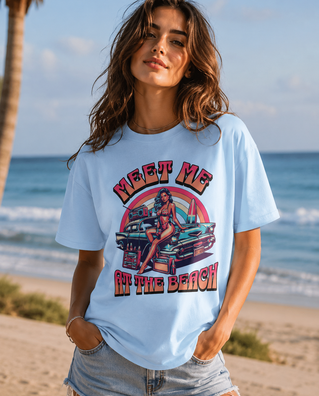 Meet Me at the Beach - Oversized Shirt