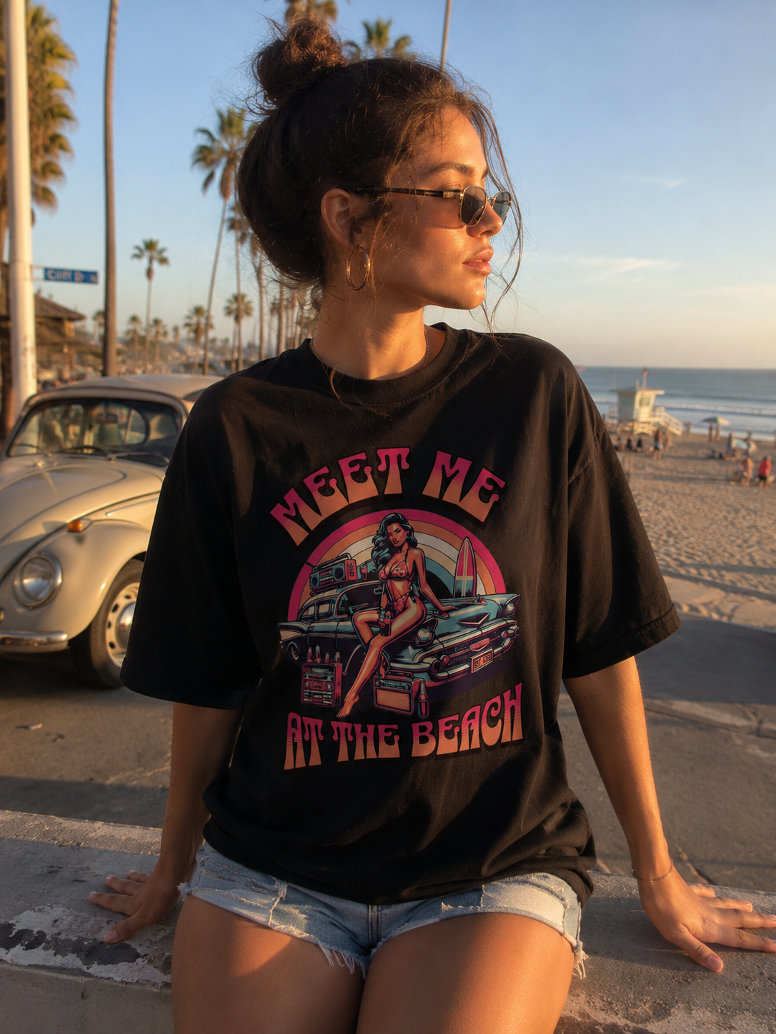 Meet Me at the Beach - Oversized Shirt