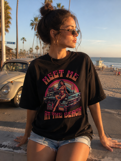 Meet Me at the Beach - Oversized Shirt