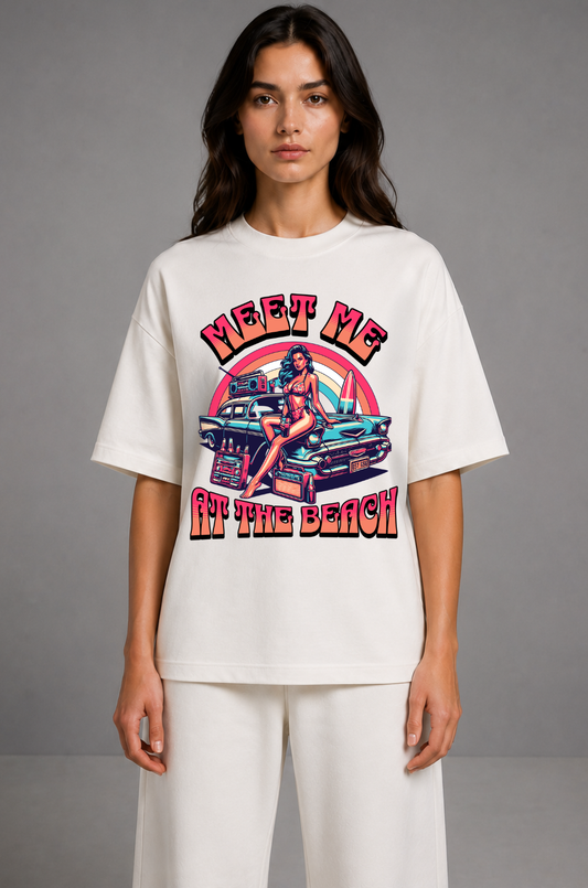 Meet Me at the Beach - Oversized Shirt