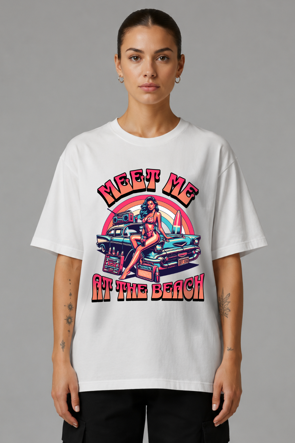 Meet Me at the Beach - Oversized Shirt