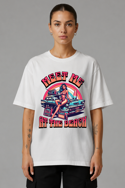 Meet Me at the Beach - Oversized Shirt