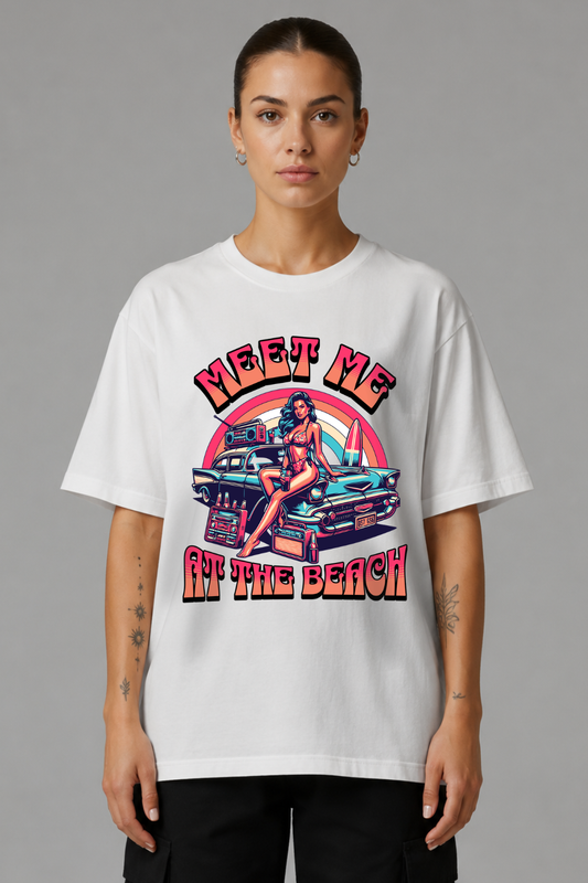 Meet Me at the Beach - Oversized Shirt